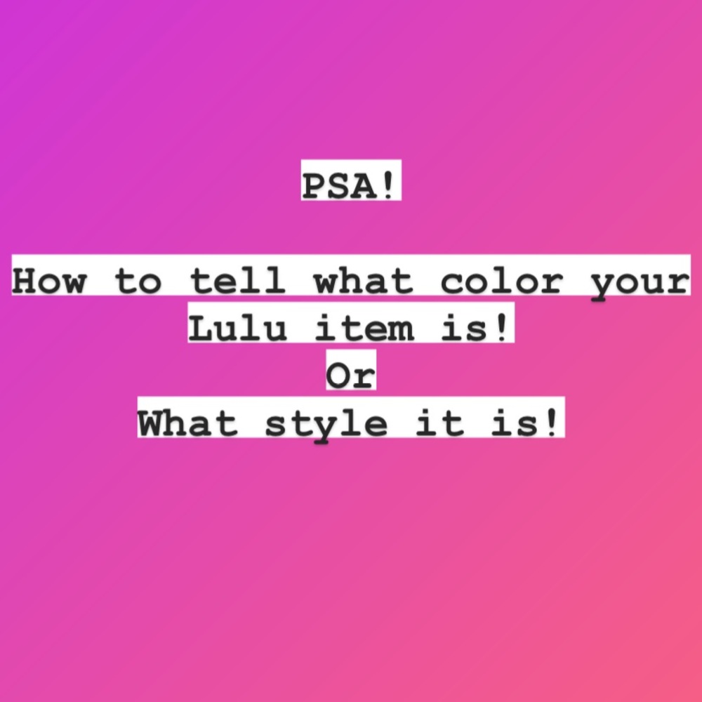 LULU COLOR/STYLE INFO!